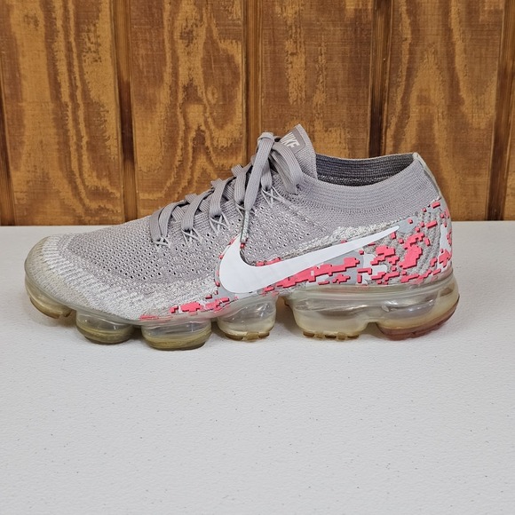 Nike Air VaporMax Flyknit Womens Sz 9 Camo Digi Atmosphere Grey AH8448-001 - Picture 4 of 10
